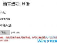 win10无法安装语言包 错误代码：0x80072ee6 怎么办？