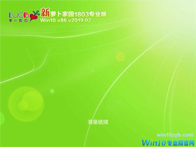 萝卜家园 Win10 x86（1803专业版）v2019.02