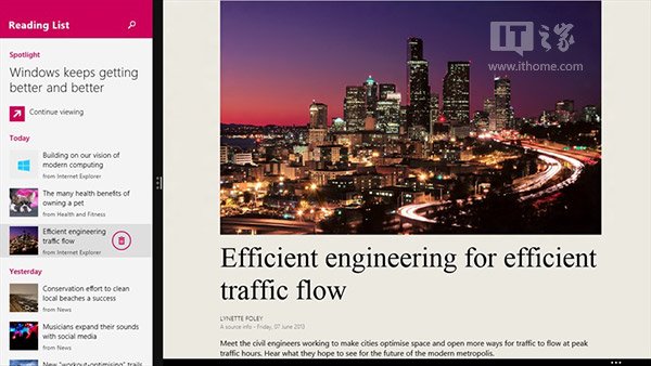 微软更新Win8.1阅读列表应用，引诱升级Win10