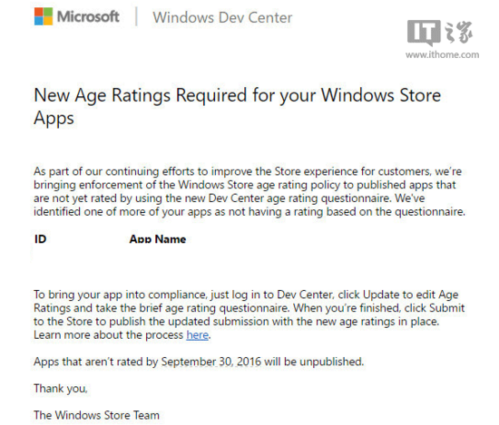 微软强制Win10商店应用年龄分级：未分级应用将被下架