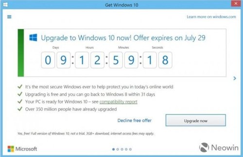 整点资讯：Get Win10倒计时 康宁五代大猩猩 