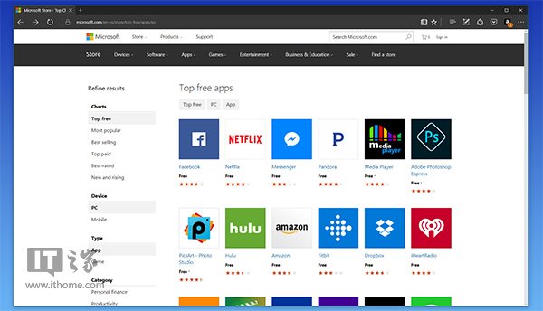 Win10应用商店网页版将全新改版，设计向客户端靠拢