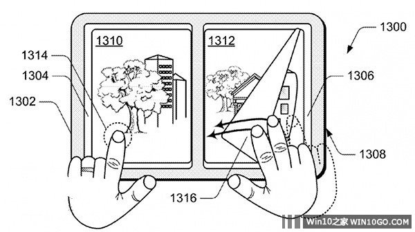 微软更新Win10多设备屏幕合并专利：图像移动，轻轻一划