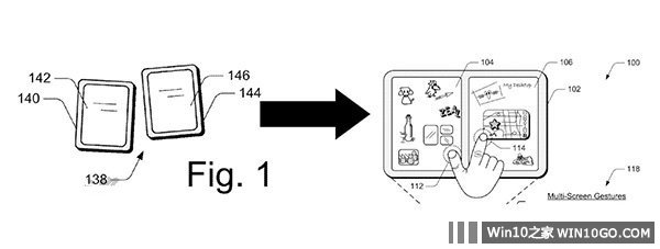 微软更新Win10多设备屏幕合并专利：图像移动，轻轻一划