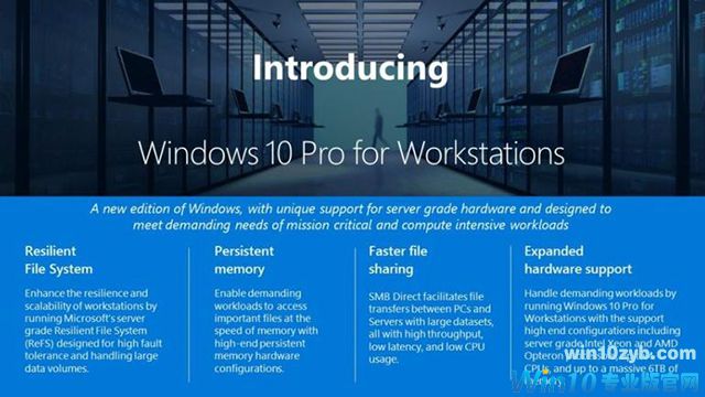 Microsoft确认新的Windows 10 Pro for Workstation版本