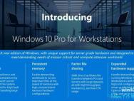 Microsoft确认新的Windows 10 Pro for Workstation版本